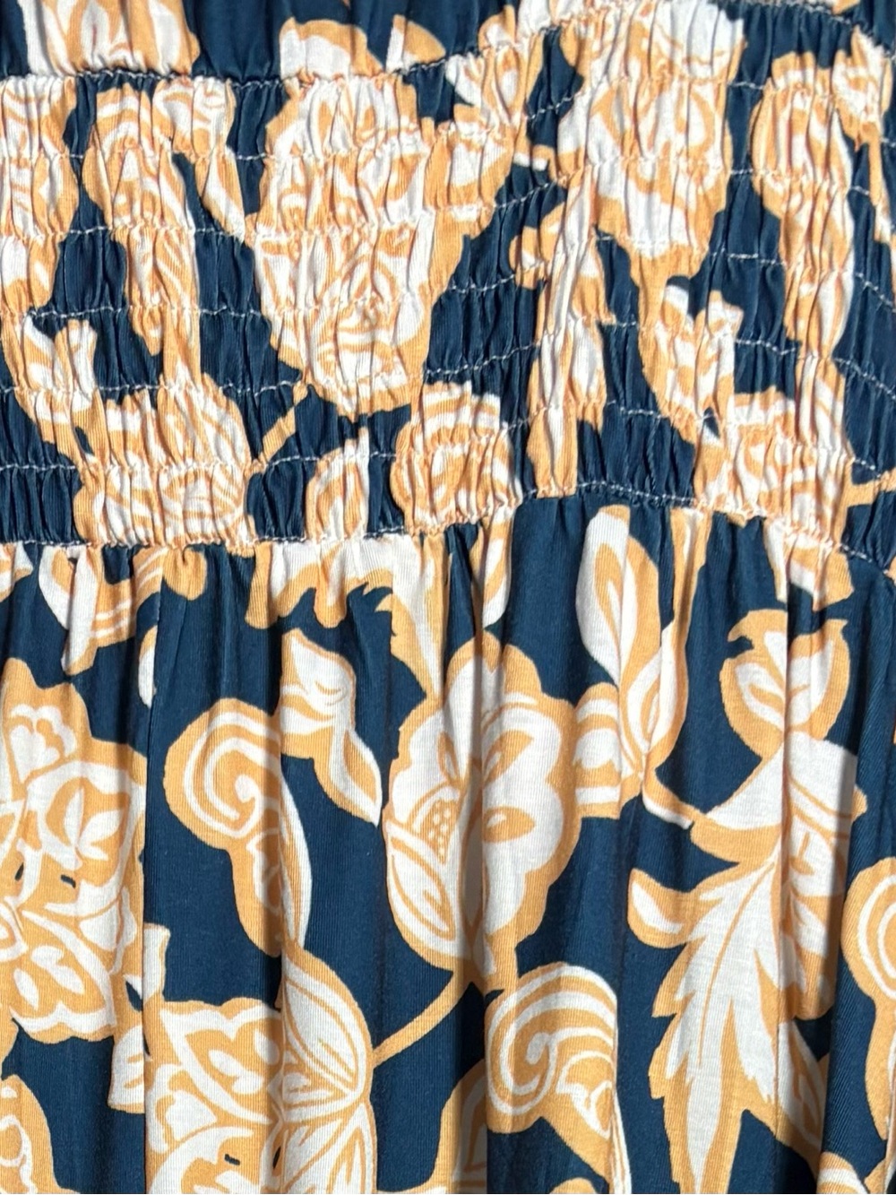 Grace Karin Navy and Cream Floral Maxi Sundress - Picture 3 of 6